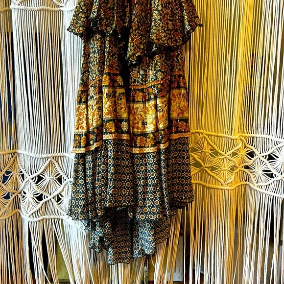 NWT💫Exclusive💫Spell X Free People Sienna Bambi Gown in Peppercorn size medium - Picture 8 of 16